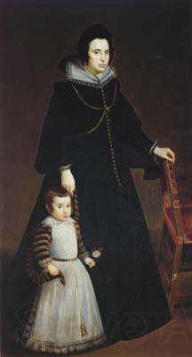 Diego Velazquez Dina Antonia de Ipenarrieta y Galdos et son fils (df02) Norge oil painting art